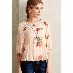 Anthropologie/One Fine Day Tea Rose Blouse